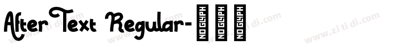 AfterText Regular字体转换